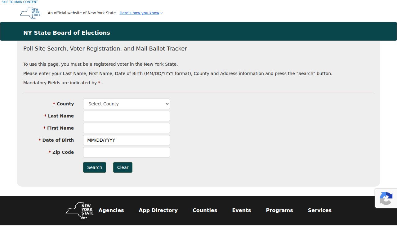 Glen Cove resident lookup New York voter registration search